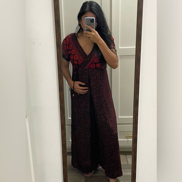 Vintage‎ Carole Little Artsy Jumpsuit Sz 6 NEW Wide Leg Geometric Print Boho - Picture 2 of 11